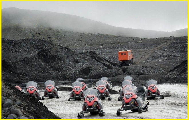 snowmobiling in Iceland