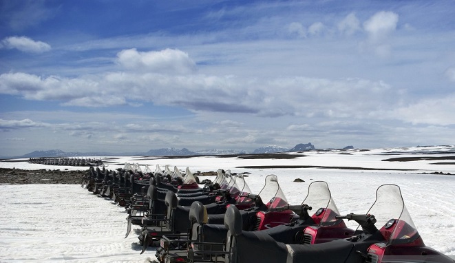 snowmobiling in Iceland